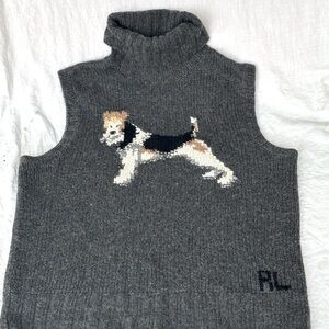 Vintage Ralph Lauren Dog Sweater Vest